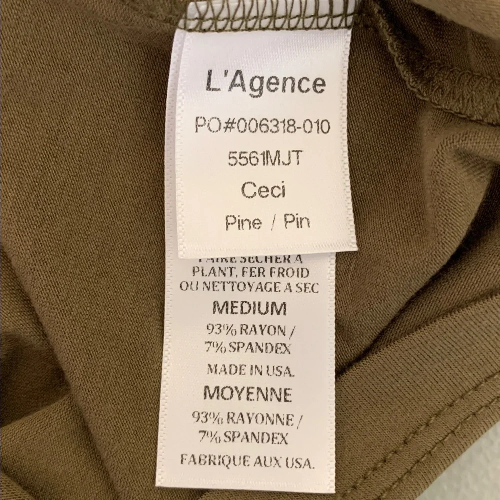 NWT L'AGENCE Ceci Sleeveless Turtleneck Top in Pine Size M - Picture 10 of 11